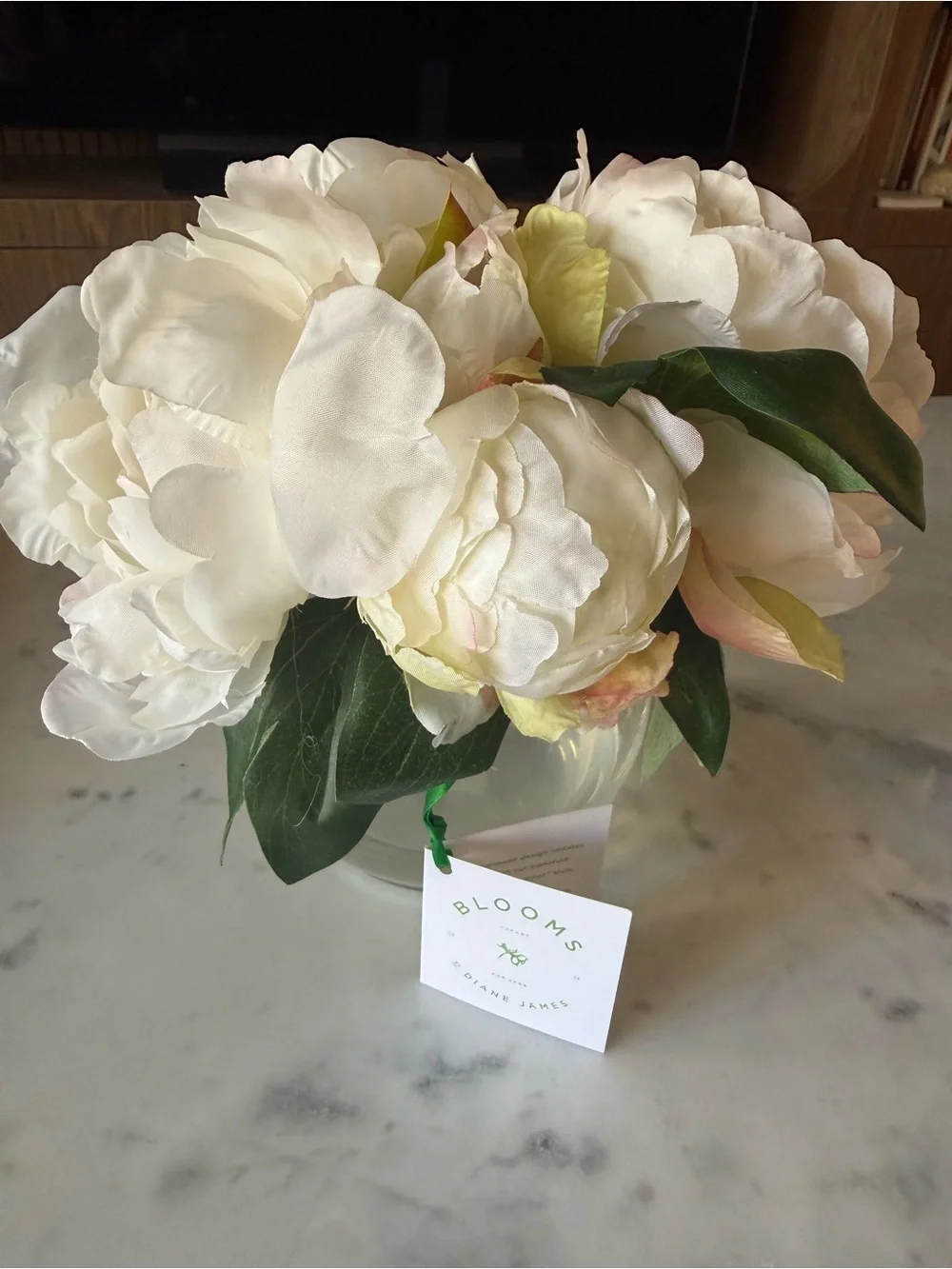 bloom Cream and Soft Pink Faux Peony Arrangement